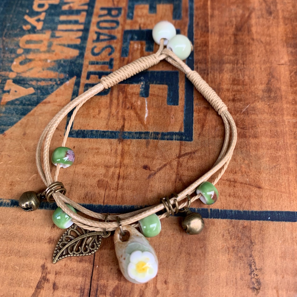 Vintage Boho Ceramic String BraceletAnklet 12$